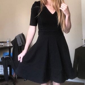 Banana Republic 2P Black Dress with Gold Zipper